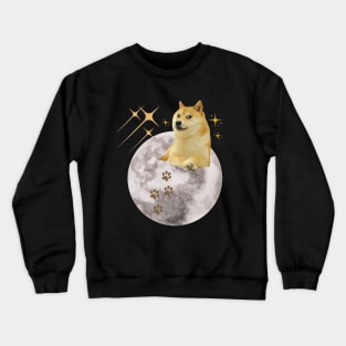 DOGE on the Moon - Dogecoin - Crypto - Cryptocurrency Crewneck Sweatshirt